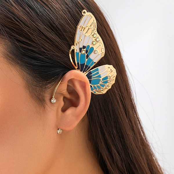 Left ear blue