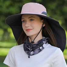 护颈帽子女夏季防紫外线帽子户外旅行沙滩遮阳帽大披肩防晒帽工厂