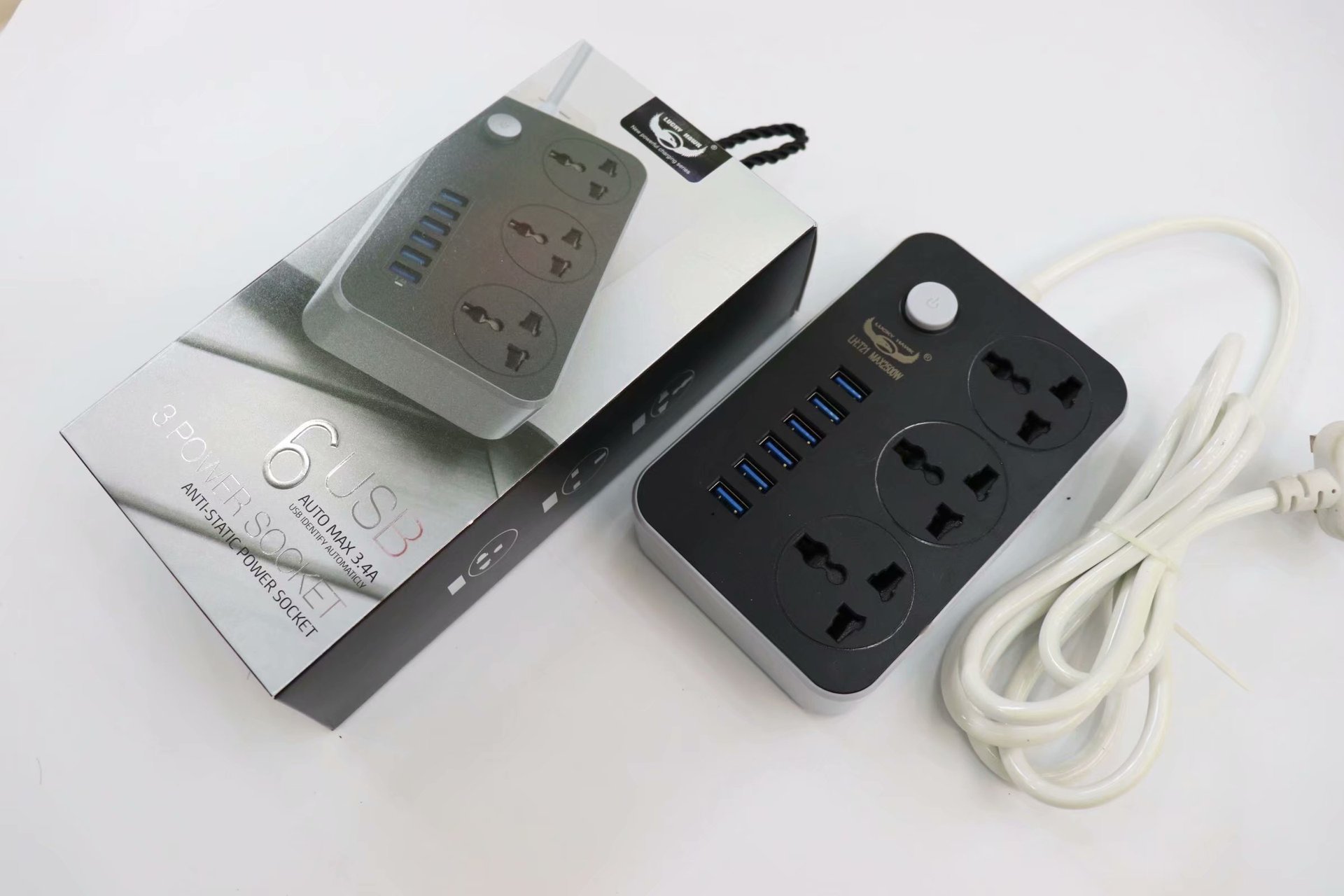 Puerto multi-U 6USB caja de regalo caja de regalo caja de color 3A enchufe tablero de conexión