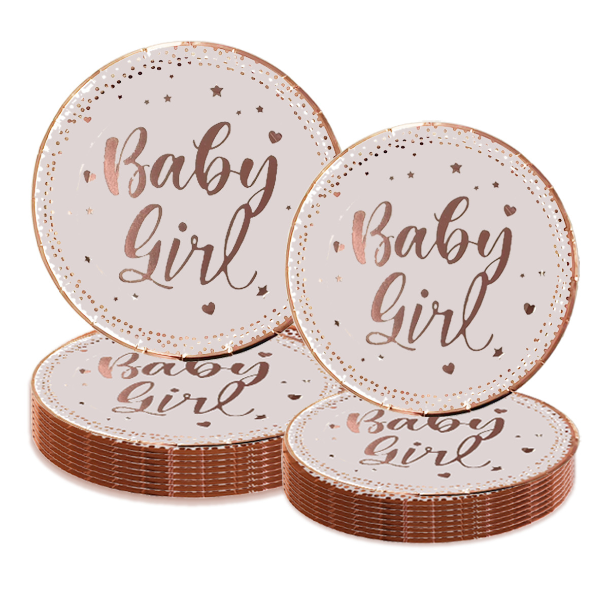 Fuente de la fábrica fiesta de cumpleaños taza de papel de oro desechable 300g Tarjeta de papel pastel Placa de papel plato de fruta plato de papel