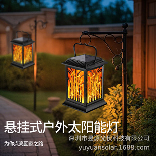 Solar Garden Light 28Led Automatically Lights up after Dark, Outdoor Waterproof Home Garden Palace Lantern Waterproof Flame Light