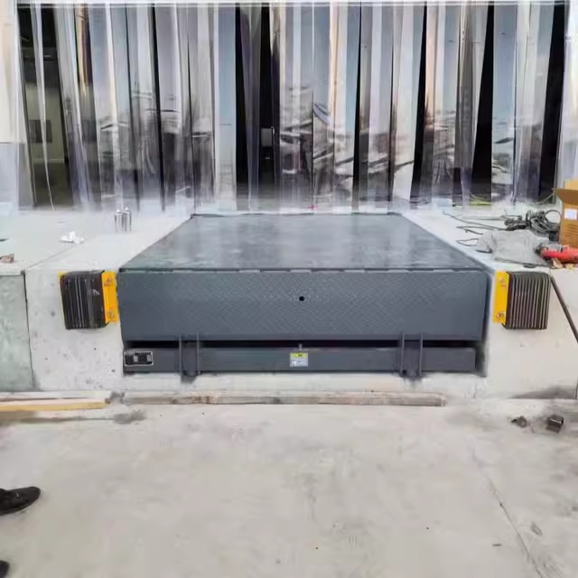 plataforma de carga hidráulica placa de regulación contenedor logística elevador de carga fijo puente de embarque plataforma de descarga personalizada montada en vehículo