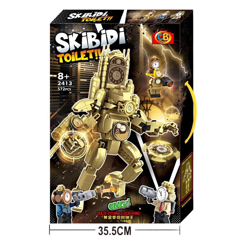 Chaobao 2413 reloj de oro Hombre pequeña partícula bloques de construcción hombre creativo baño hombre Organización regalo transfronterizo AliExpress