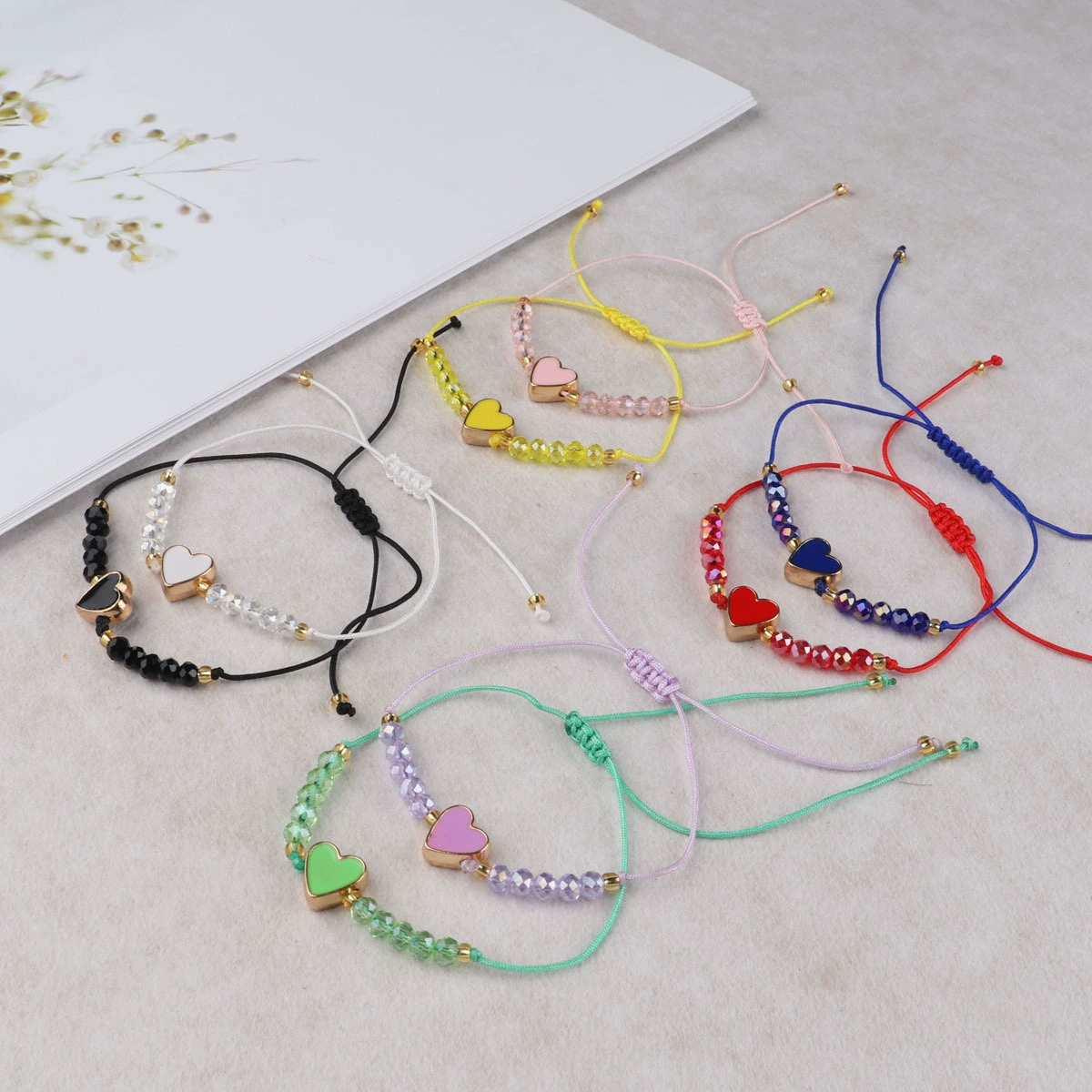 Amazon новый цвет любви хрустальный бисер вязаный браслет пара дружба хрустальный бусин ручной вязаный браслет