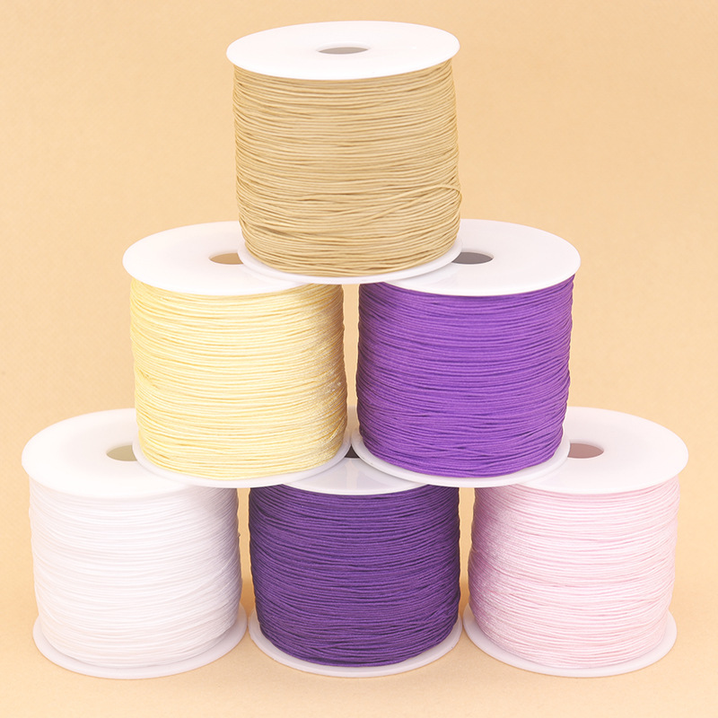 No. 73 Jade Thread Medium Roll Accessories for Handmade Beading DIY Materials, Single Color and Multicolor 0.6mm Wear-Resistant Handmade Weaving Thread No. 73 Jade Thread Medium Roll Accessories for Handmade Beading DIY Materials, Single Color and Multicolor 0.6mm Wear-Resistant Handmade Weaving Thread