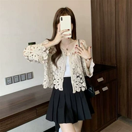 蕾丝衫雪纺衫;吊带背心;女式针织衫