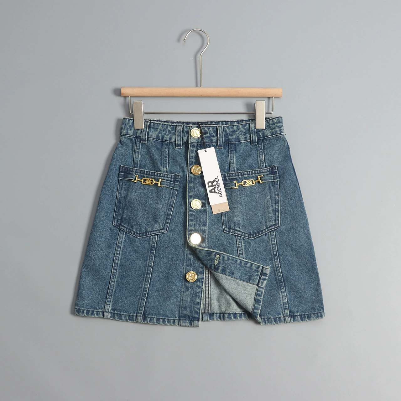 Американская весна-лето 2024, новая женская джинсовая юбка, короткая юбка