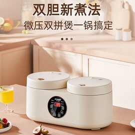 半球电饭煲双胆智能家用多功能双开门陶瓷胆电饭锅2L4升L煮饭煲汤