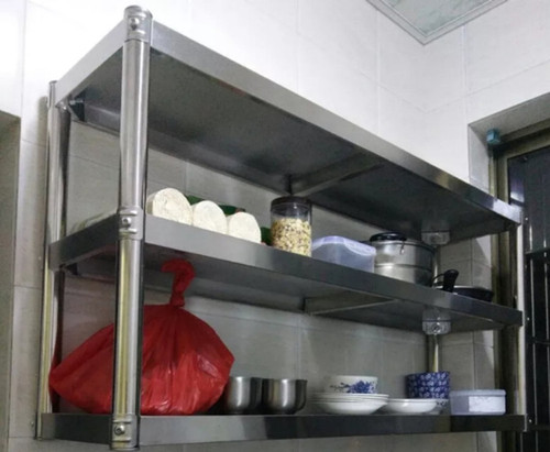 Kitchen hanger three-layer wall-mounted kitchen storage rack 2 wall-mounted microwave oven spice rack
