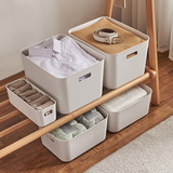 Пластиковая японская коробка для хранения для спальни, прямоугольная корзина для хранения, увеличенная толщина