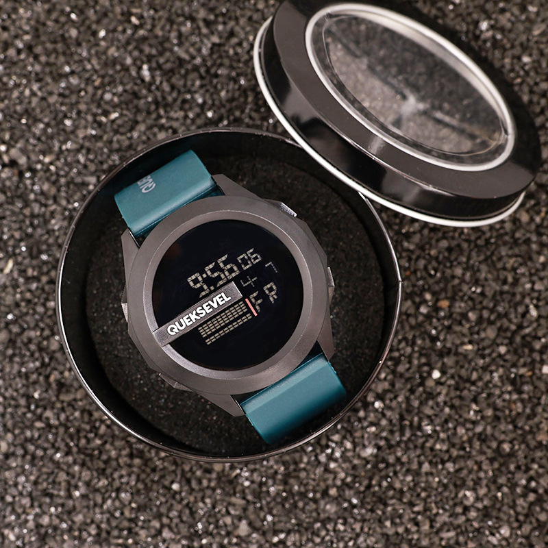QUEKSEVEL marca nuevo producto tecnología para hombres reloj electrónico multifuncional impermeable tendencia luminosa reloj electrónico para estudiantes