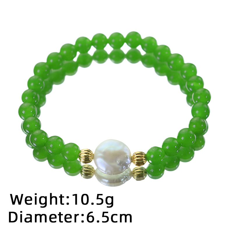 Perla barroca optimizada pulsera de piedra natural pulsera de nicho de lujo ligera versátil pulsera de alta sensación pulsera joyería