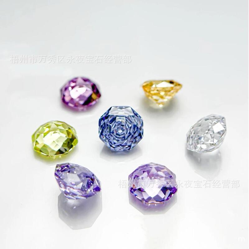 Jewelry Grade Quality 5A Transparent Bottom Eight-sided Millennium Rose Cut Pointed Bottom Zircon Diamond Nail Jewelry Nail Decoration Wear