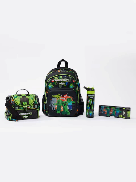 Австралийский Smiggle школьный ранец новый стиль для учащихся начальной и средней школы Minecraft Minecraft рюкзак термобель, чашка для воды, обед bag