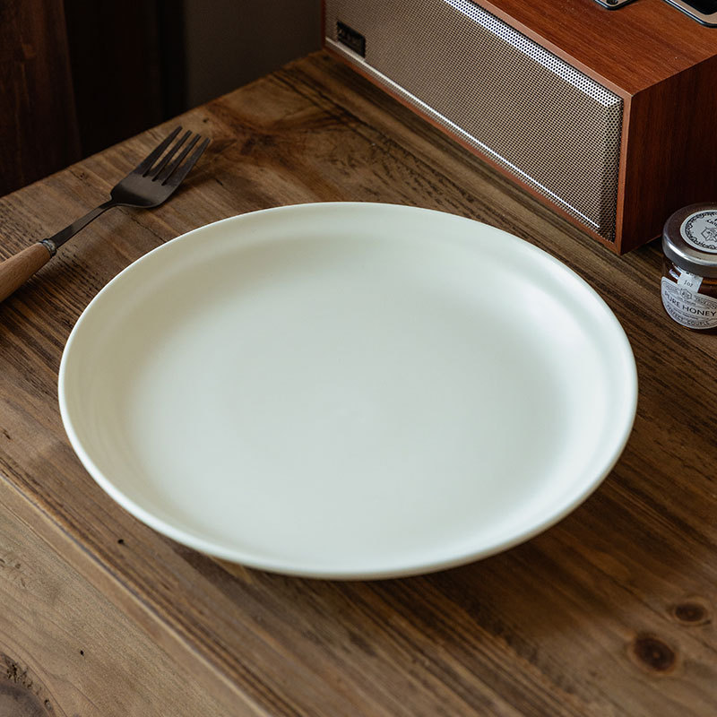 Plato simple de color sólido platos de cerámica platos de platos