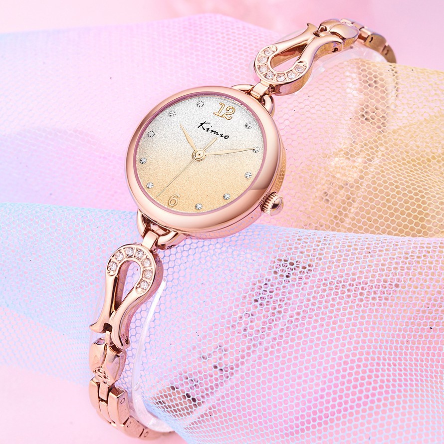 Jinmiou Watch for Women, Niche High-End Style, Star-Studded Diamond Bracelet Watch, Light Luxury Women's Quartz Watch K6402S