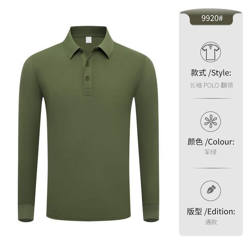 Nuevas camisetas de polo de manga larga personalizadas logotipo impreso ropa de trabajo camisetas culturales camisetas de collar de padres e hijos ropa de trabajo primavera y otoño personalizada