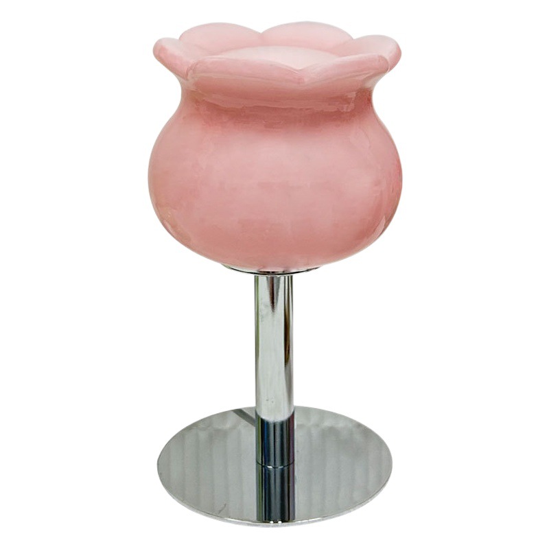 De estilo americano decorativo de vidrio neto rojo ins dormitorio lámpara de mesa simple luz lámpara de mesa de noche de lujo lámpara de atmósfera de escritorio creativo