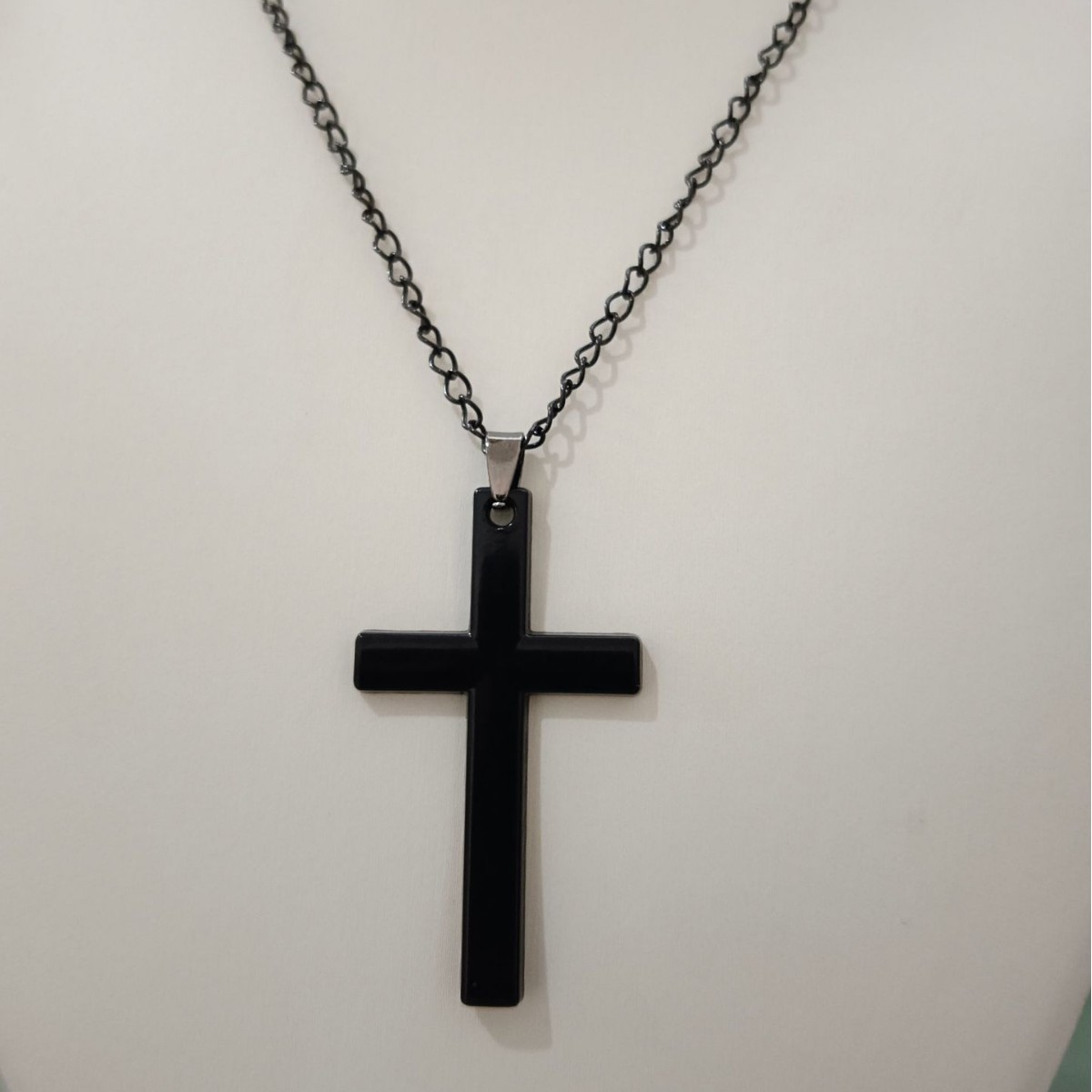 Nieuwe roestvrijstalen kruis heren titanium stalen hanger sieraden ketting_voghion.com