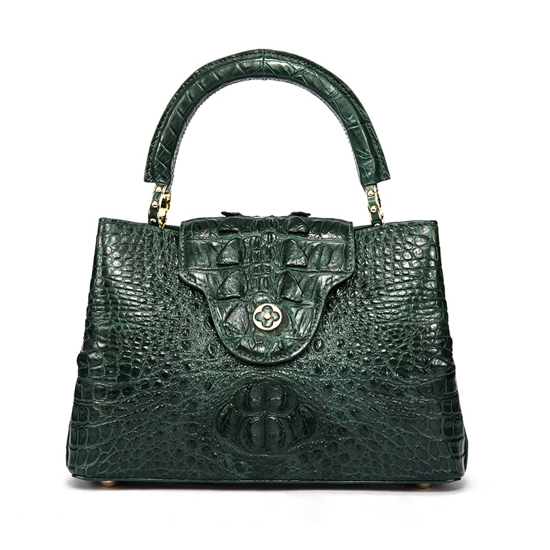 [A hair set]Crocodile skin Female bag Cross border Wave Handbag 2021 new pattern The single shoulder bag Inclined shoulder bag