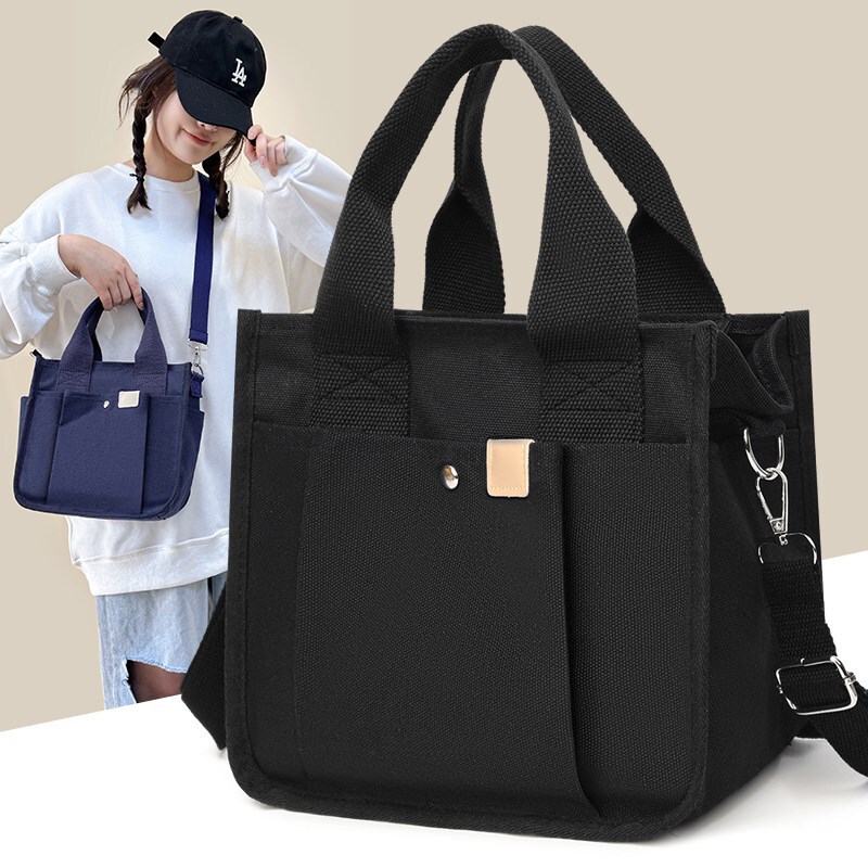 Japanese-Style Canvas Bag for Women, Large Capacity Lunch Bag, Handbag for Office Workers, Multi-Compartment Shoulder Tote Bag Japanese-Style Canvas Bag for Women, Large Capacity Lunch Bag, Handbag for Office Workers, Multi-Compartment Shoulder Tote Bag