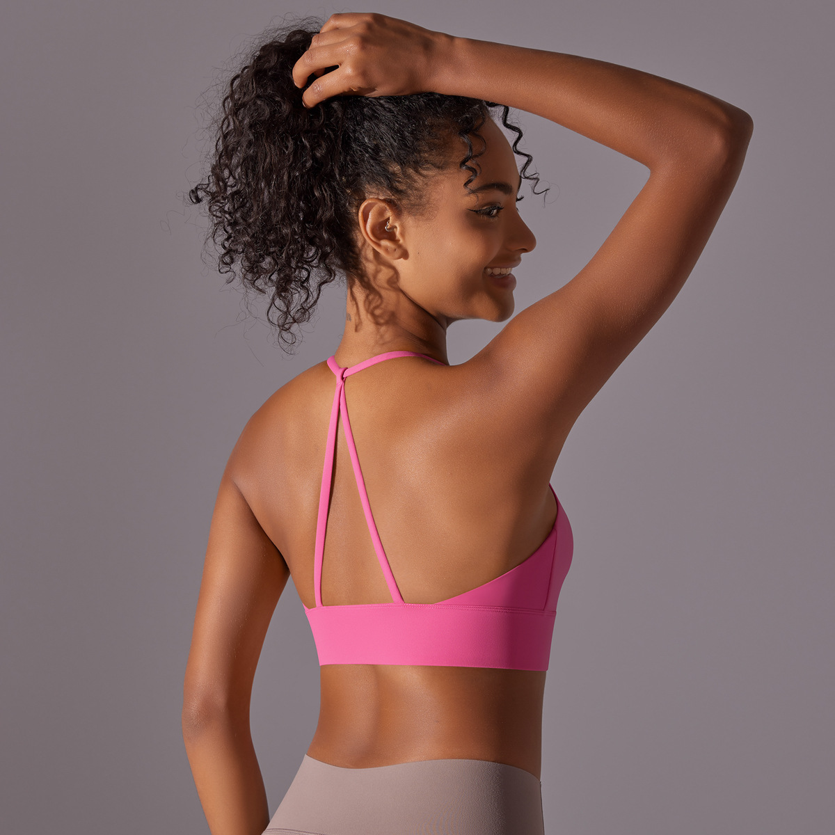 140g Weight Sleeveless Sleeve Length Nylon Fabric Type Short Top Length Halter Crisscross Tank Tops Type Fitness, Yoga, Sports Occasion Halter Neck Neckline Solid Color Pattern Sports Style Sports Solid Color Nylon Halter Neck Active Tops Halter Crisscross Tank 25