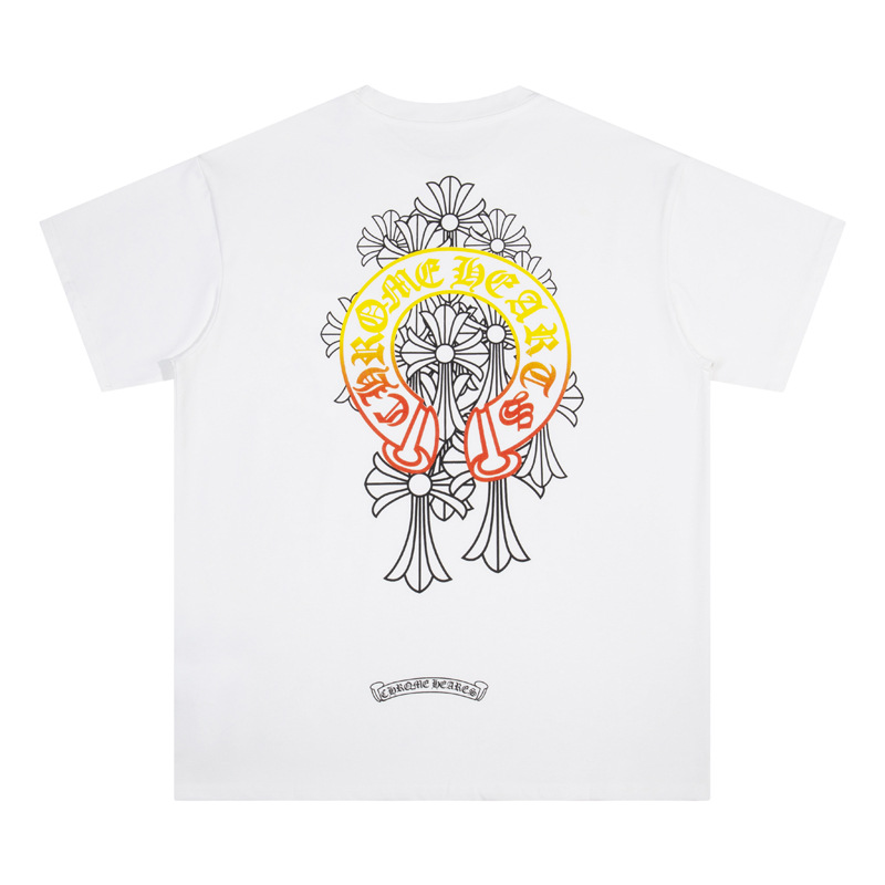 Chrome Heart 24 nuevo Crocodile de verano de moda europea y americana camiseta de manga corta para hombres y mujeres