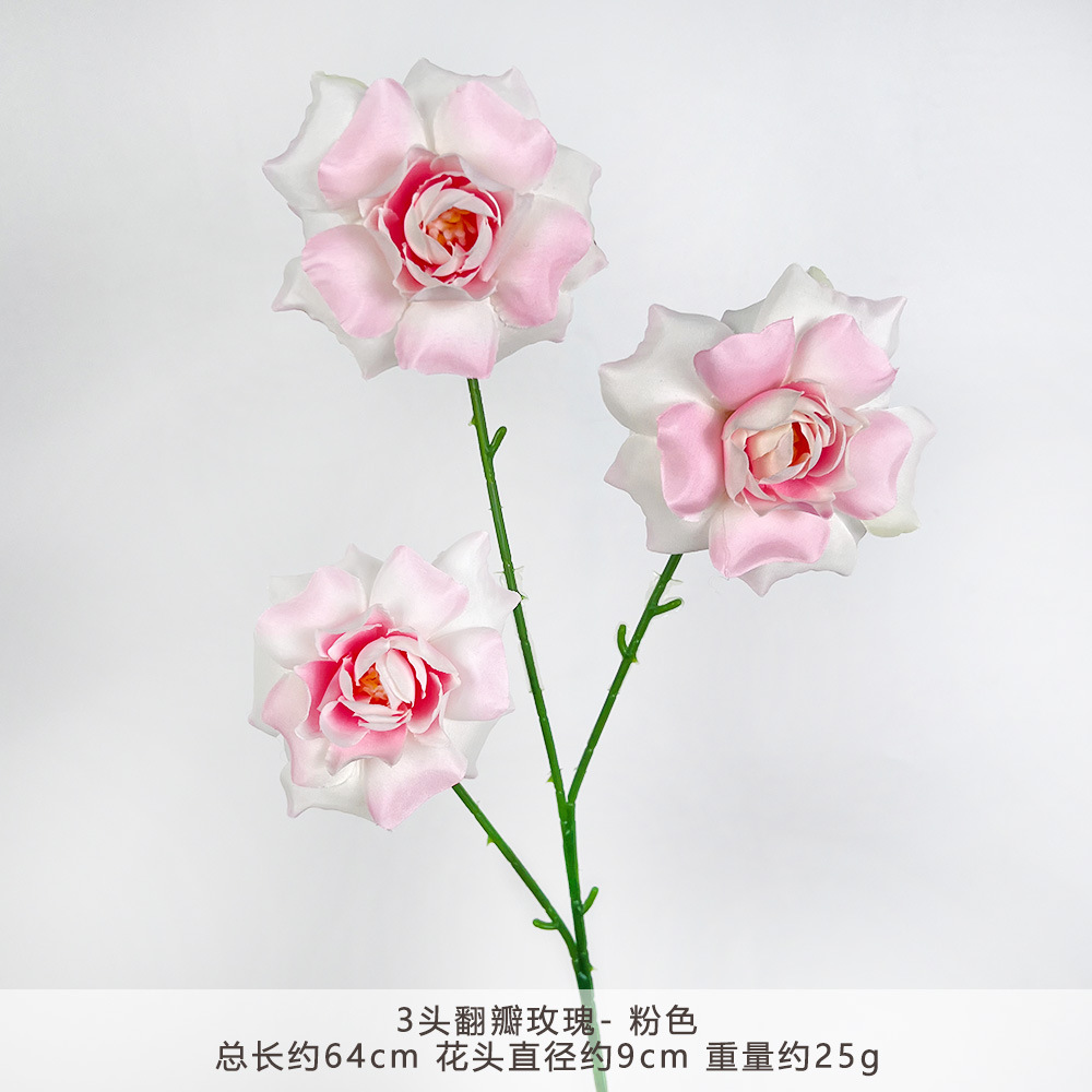 MJ-3头翻瓣玫瑰-粉色