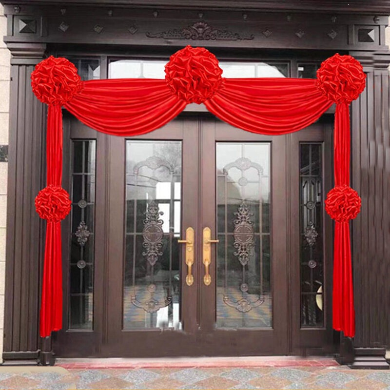 Large Red Flower Ball for Wedding Door Decoration, Rural Door Decoration, Housewarming Wedding Room Door Head Flower, Silk Satin Red Cloth Door Flower, Embroidered Ball Large Red Flower Ball for Wedding Door Decoration, Rural Door Decoration, Housewarming Wedding Room Door Head Flower, Silk Satin Red Cloth Door Flower, Embroidered Ball