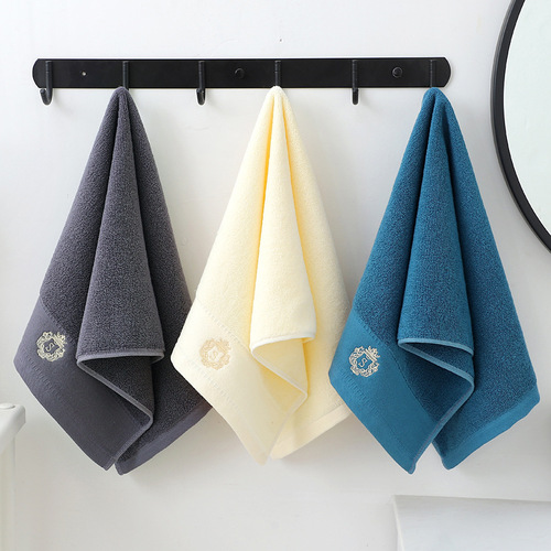 Cotton Towel Gift Face Towel with Embroidery Welfare Household Thick Absorbent Towel