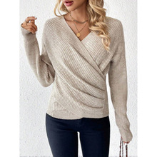 Z 19364 V-neck Cross Knit Sweater V �콻����֯���羳����