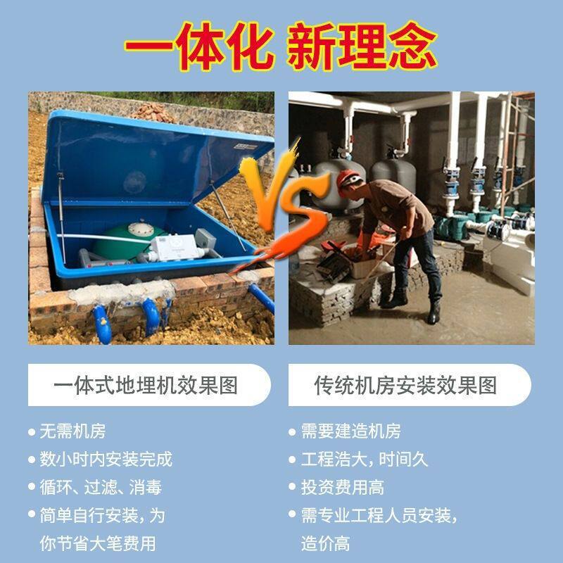 Sistema de tratamiento de agua purificada para equipos de piscina de filtro de piscina integrado bomba de agua tanque de arena de circulación subterránea
