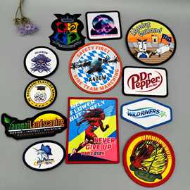 数码转印熨烫背胶刺绣布贴热转印绣章布标修补贴热升华印花臂章