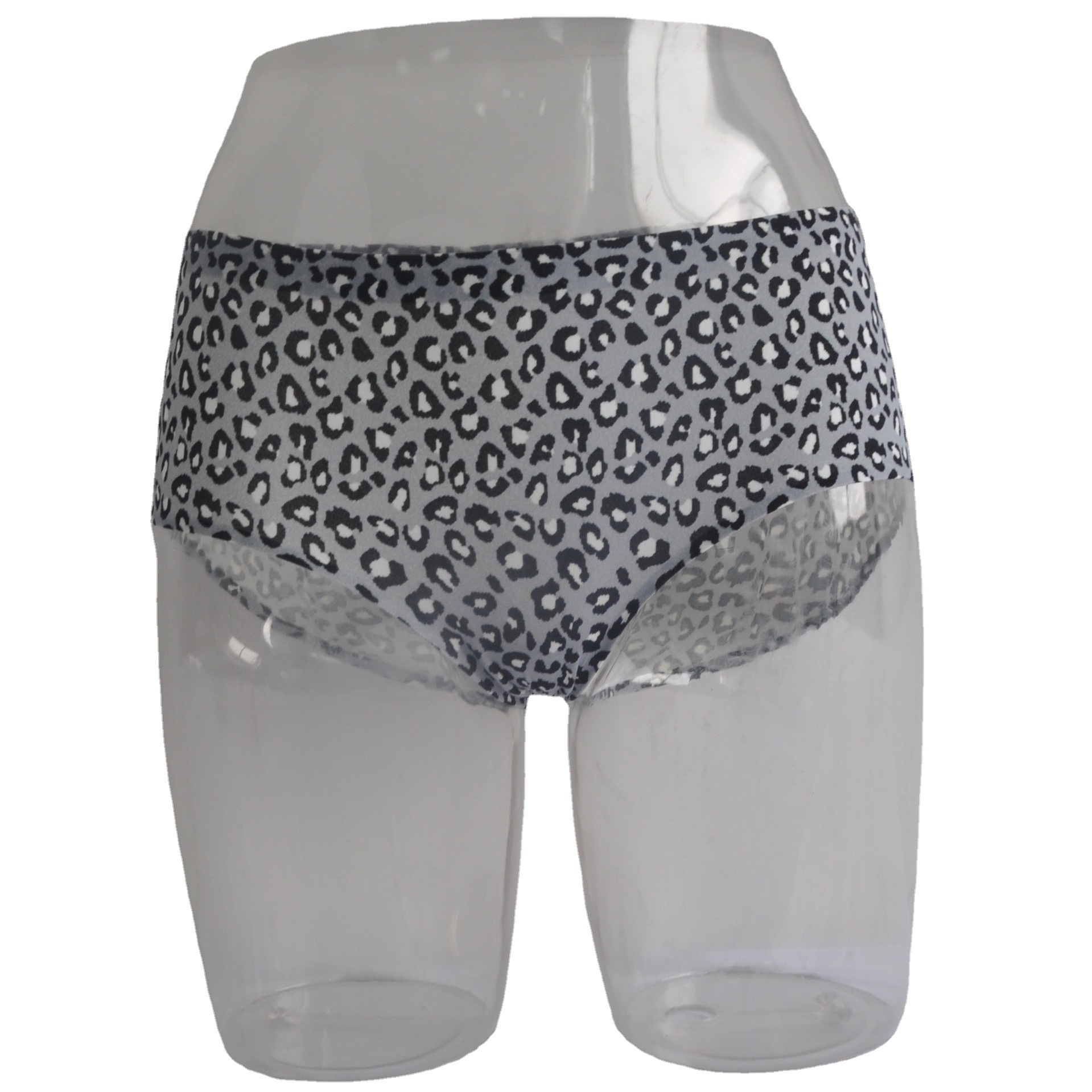 薄款透气清凉女士豹纹图案无痕贴合三角裤低腰无痕内裤女批发外贸