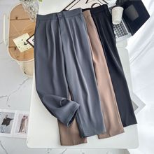 春夏新款200斤胖妹妹显瘦简约西装裤大码女装休闲哈伦萝卜裤8086