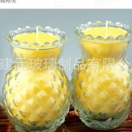 平口莲花酥油灯菠萝瓶旺来植物油供佛灯长明灯玻璃瓶厂家直销批发