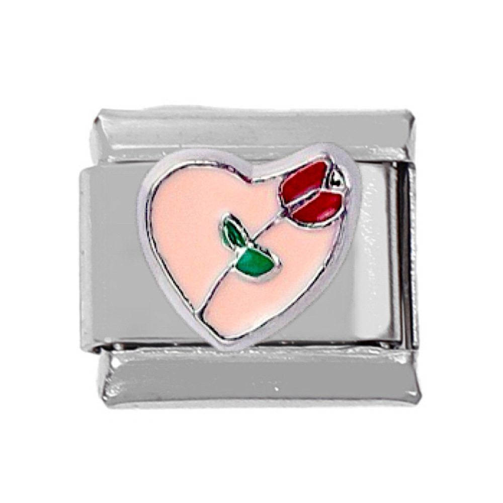 1 Piece 304 Stainless Steel Zircon Heart Shape Polished Bracelet Module display picture 10