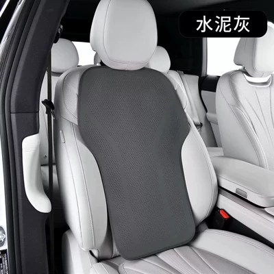 Seat cushion, seat cover – and integrated lumbar support, breathable - gentleman-gray-breathable-perforated-backrest-1-piece