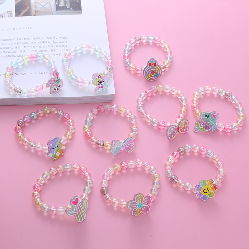 acrylic cartoon beaded bracelet