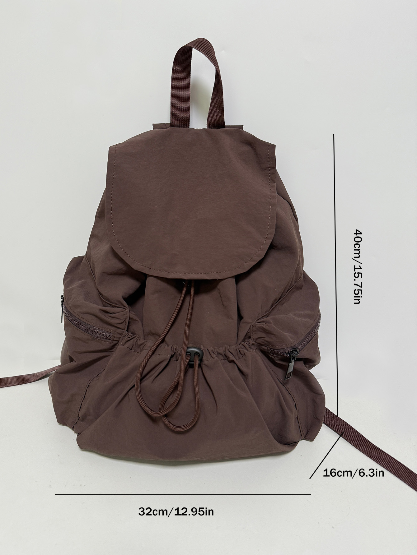 Modischer, praktischer Rucksack mit großem Fassungsvermögen, Kordelzug, lässig, leicht, Unisex, aus waschbarem Stoff_voghion.com