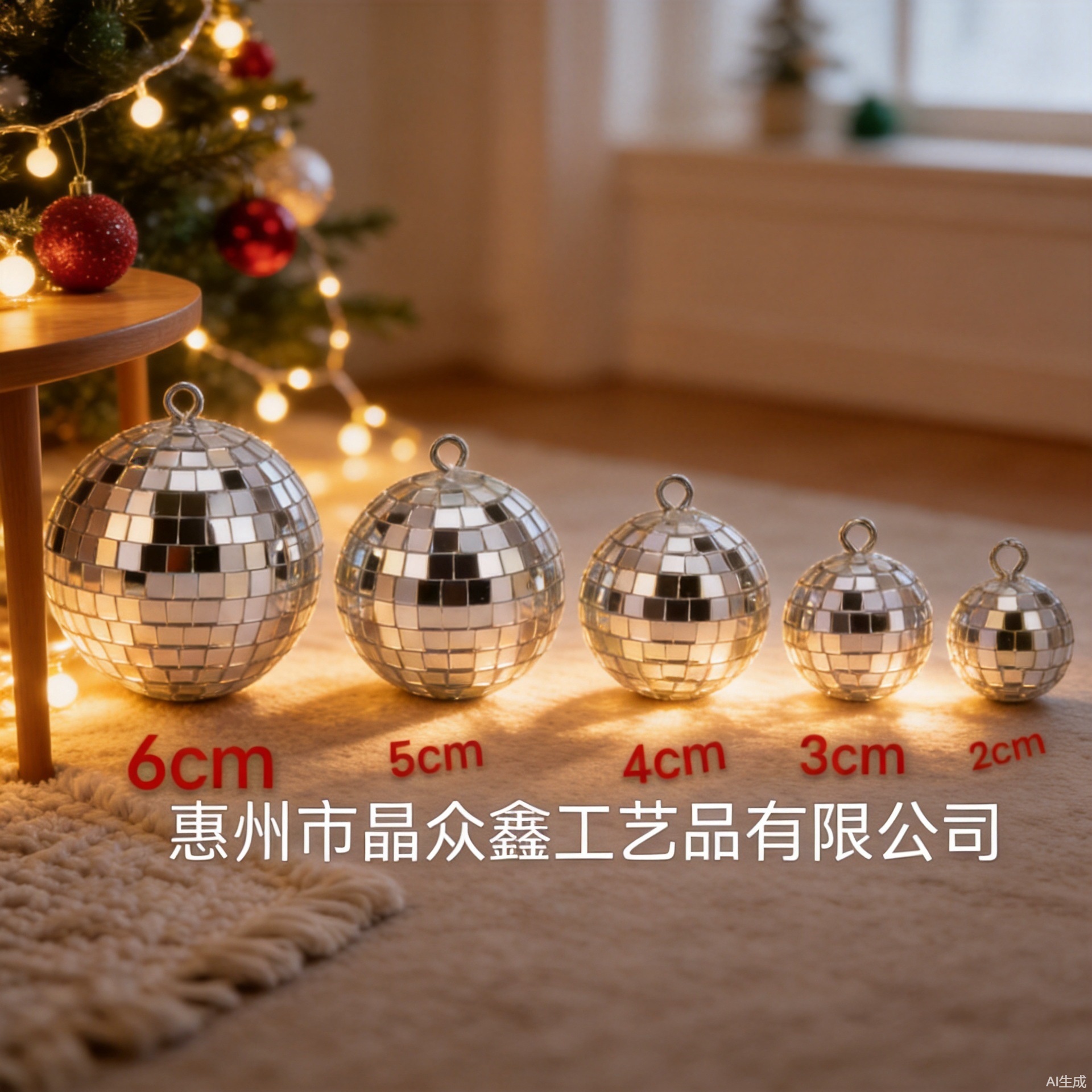 Nuevos productos transfronterizos discoteca clavos de oveja colgando árbol de bola de espejo colgando clavos de oveja colgando árbol de Navidad