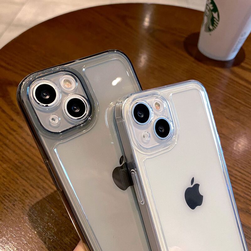 For Apple 14Promax anti-drop transparent 15pro soft protective cover iphone13 space shell TPU phone case