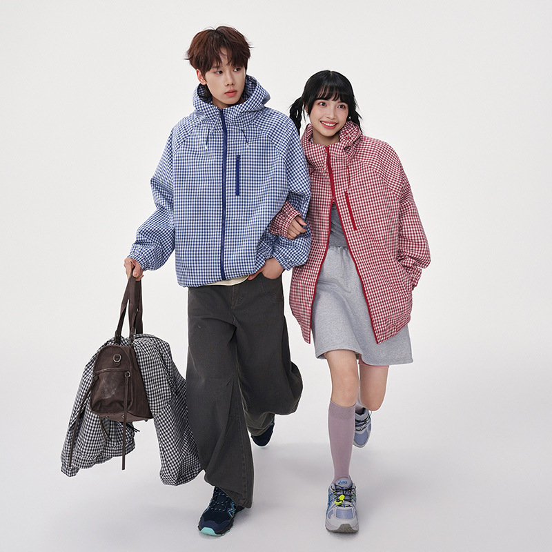 Foreign Trade Wholesale Spring and Autumn Classic Plaid Jacket Men's Outdoor Hooded Coat Men's Cardigan Hoodie Top Trendy Men's Clothing Foreign Trade Wholesale Spring and Autumn Classic Plaid Jacket Men's Outdoor Hooded Coat Men's Cardigan Hoodie Top Trendy Men's Clothing