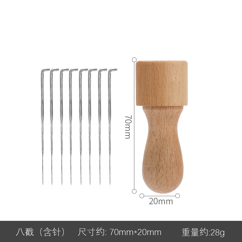 跨境新款酸枝木檀木羊毛毡戳针 diy戳戳乐木柄戳针1针3针8针刺针|undefined
