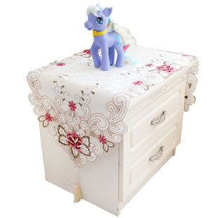 Scandinavian Style Bedside Table Cover Cloth Bedroom Simple Modern Lace Princess Style Dressing Table Shoe Cabinet Tablecloth Cover Cloth