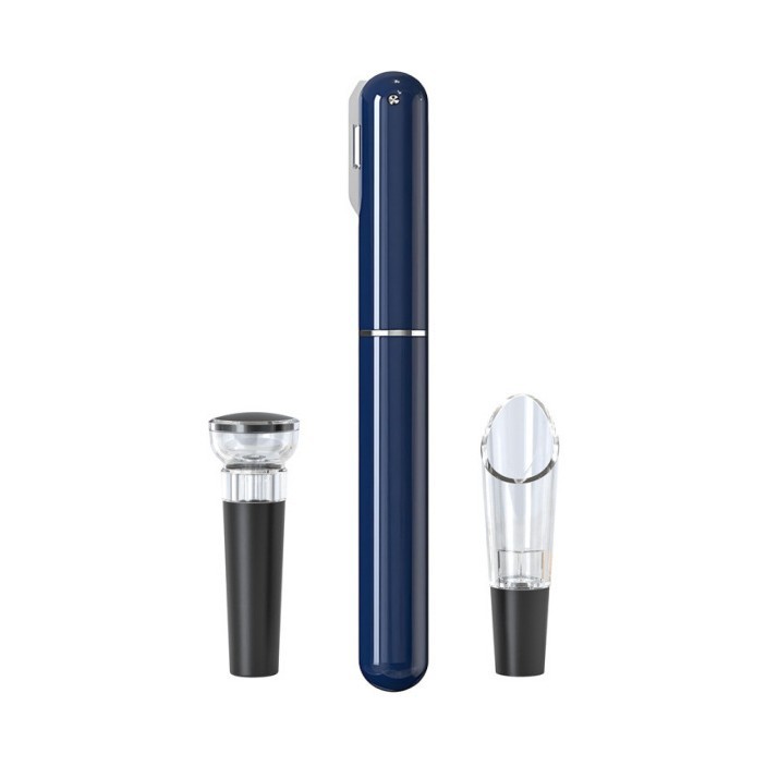 Cross-border europeo y americano creativo dos en uno en forma de pluma de presión de aire aguja de vino tinto abrebotellas de vino conjunto de fábrica al por mayor en stock