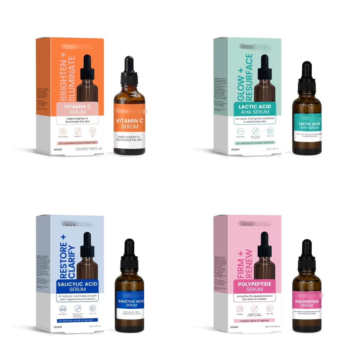 跨境TK亚马逊面部精华液Facial Serum多维度脸部护肤滋润嫩滑30ml