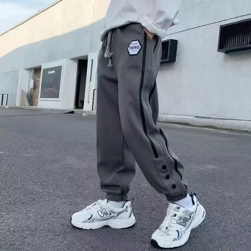 Брюки для мальчиков Весенние и осенние повседневные брюки 2023 новая осенняя одежда