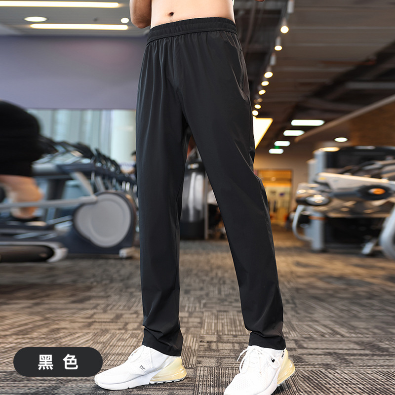 Fábrica de fuentes pantalones casuales para hombres micro-elástico rápido secado correr pantalones deportivos recto pantalones de moda jóvenes