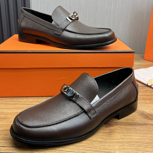 Men's fashionable comfortable casual leather loafers English style